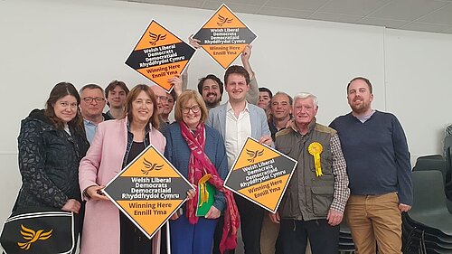 Susan and her team celebrating their win